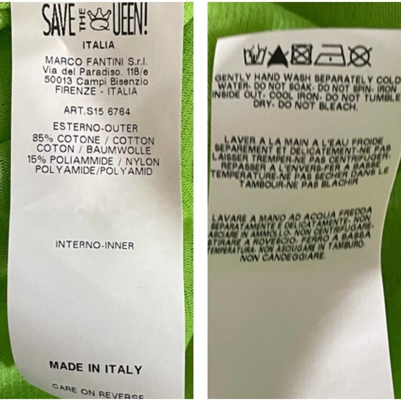 Save the Queen Green Pink Lace Short Dolman Sleeve Top - Picture 5 of 7